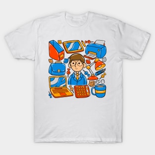 Businessman Kawaii Doodle T-Shirt